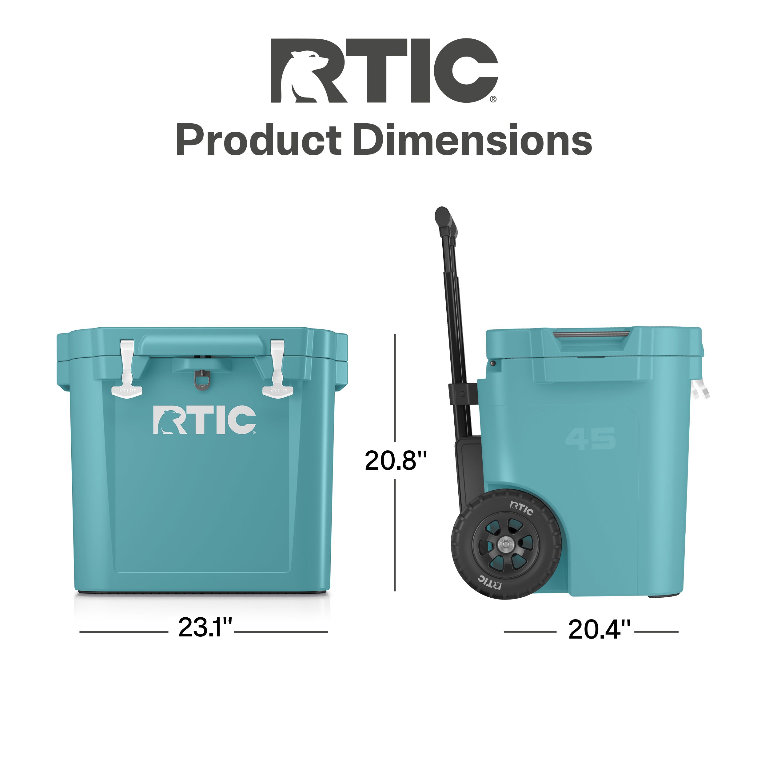 45 QT Ultra-Tough Wheeled Cooler #007SD