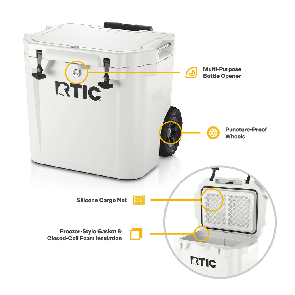 45 QT Ultra-Tough Wheeled Cooler #007SD