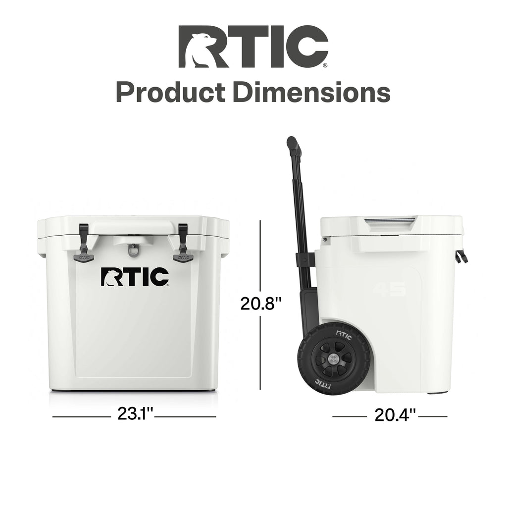 45 QT Ultra-Tough Wheeled Cooler #007SD