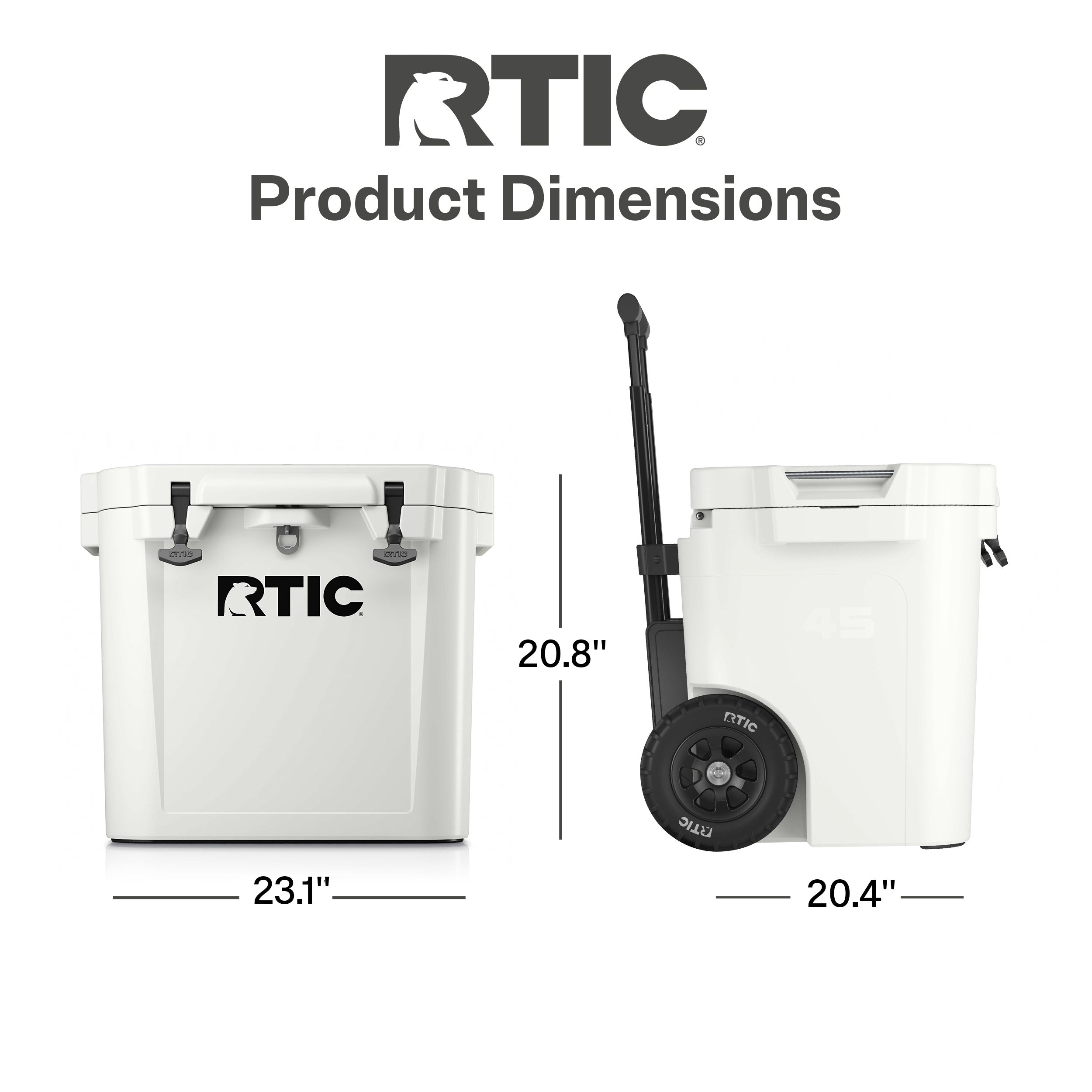 45 QT Ultra-Tough Wheeled Cooler #007SD
