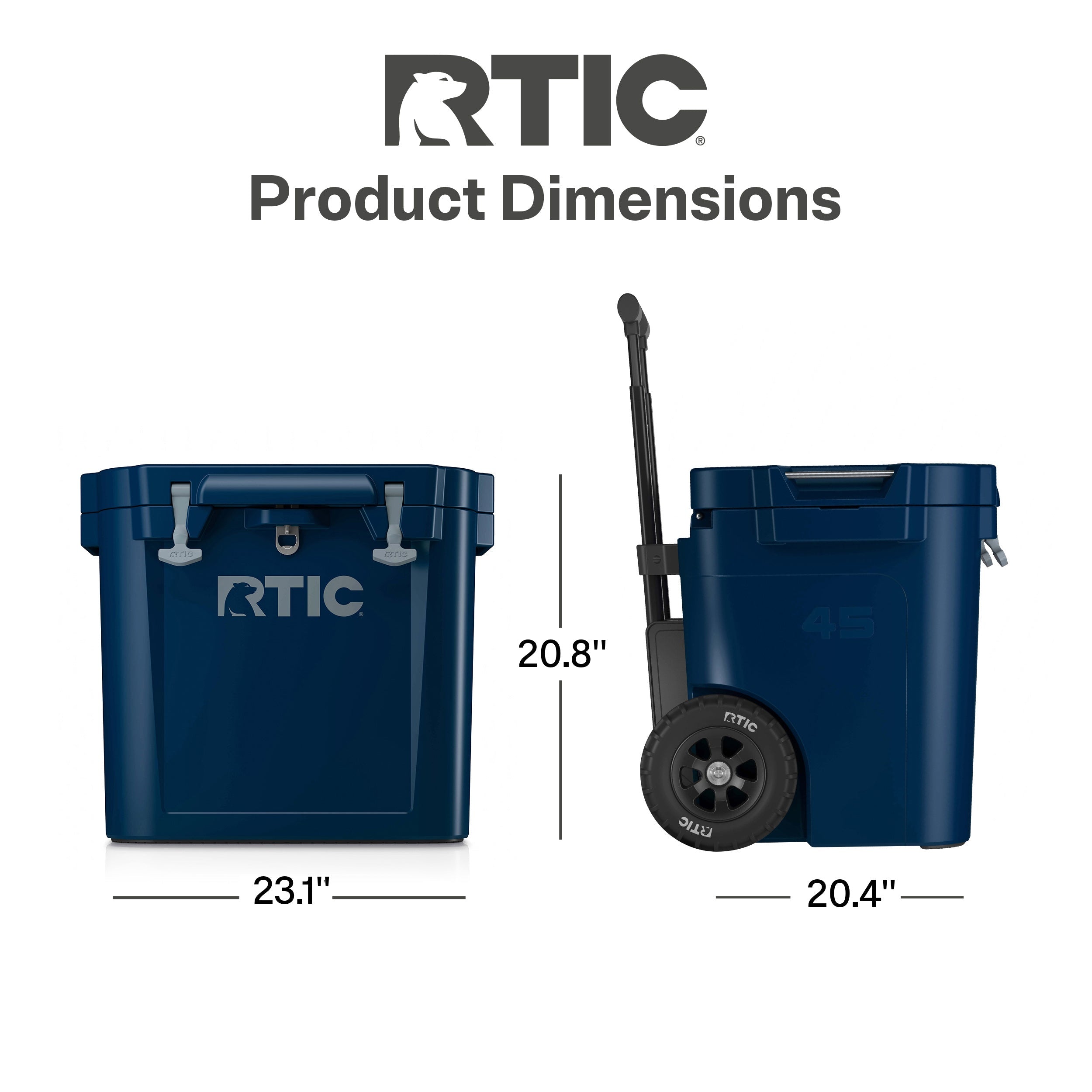 45 QT Ultra-Tough Wheeled Cooler #007SD