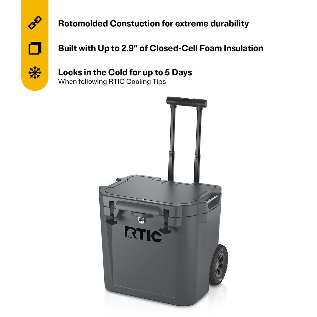 45 QT Ultra-Tough Wheeled Cooler #007SD