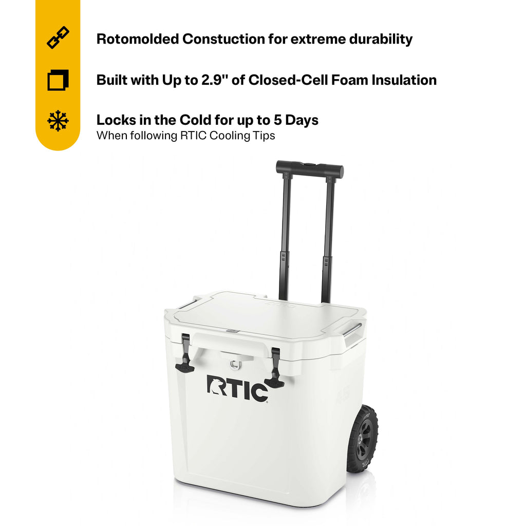45 QT Ultra-Tough Wheeled Cooler #007SD