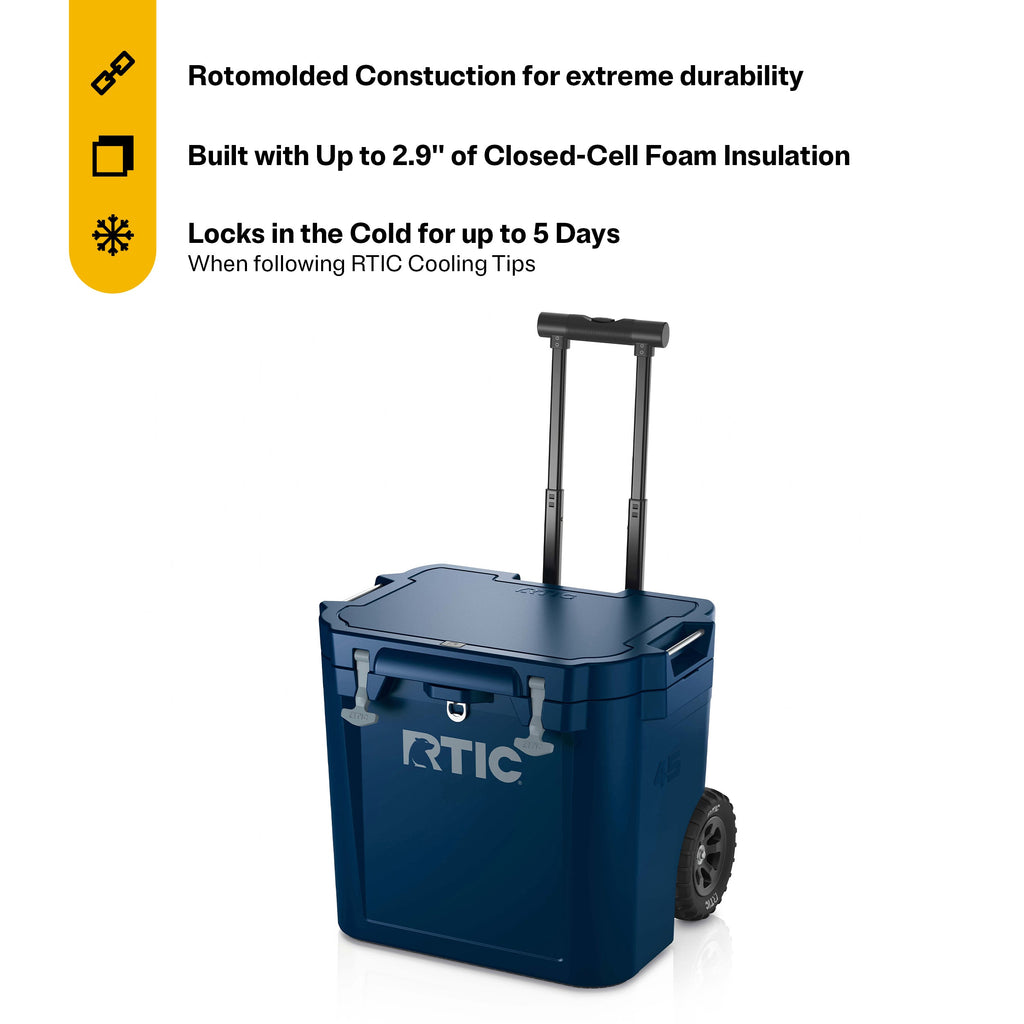 45 QT Ultra-Tough Wheeled Cooler #007SD