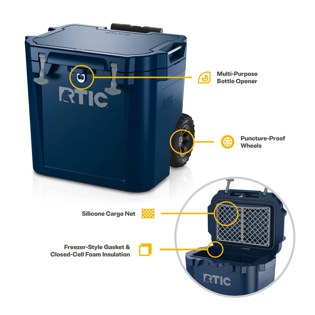 45 QT Ultra-Tough Wheeled Cooler #007SD
