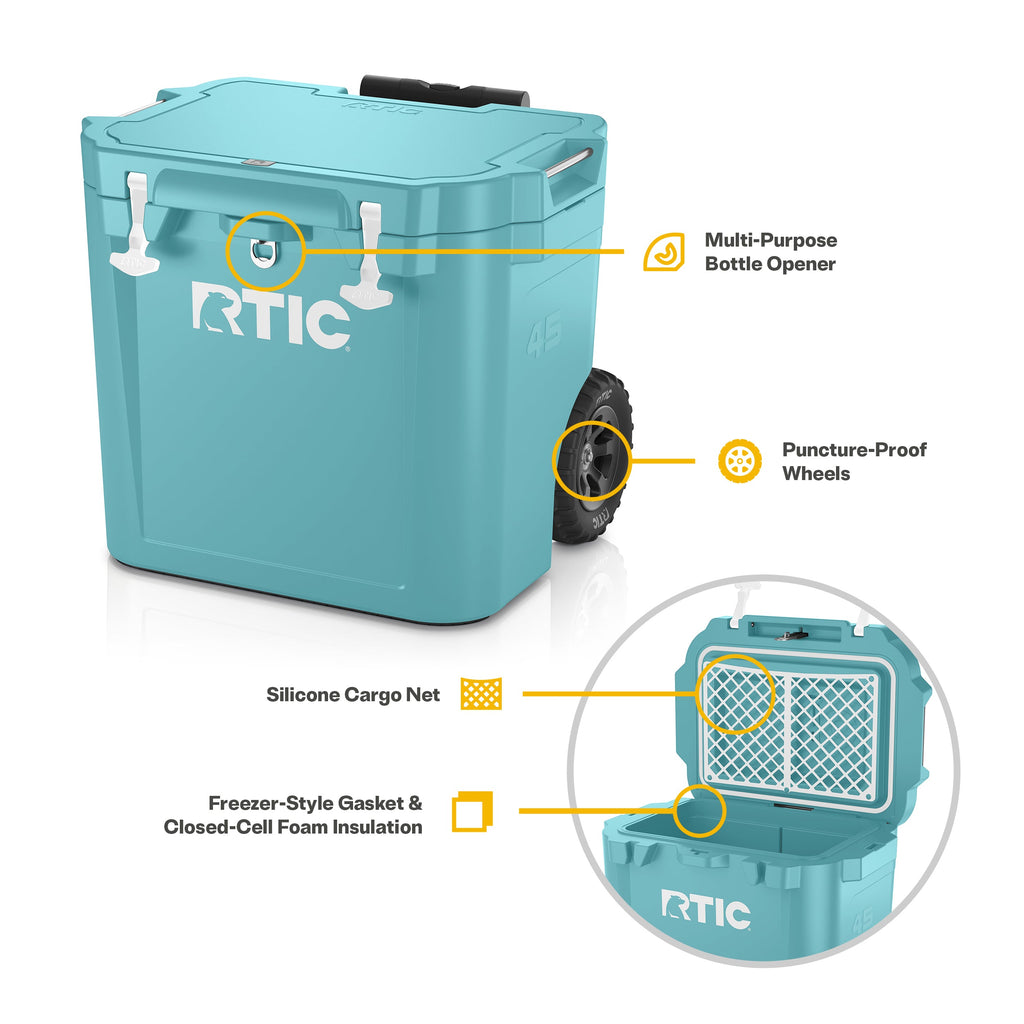 45 QT Ultra-Tough Wheeled Cooler #007SD