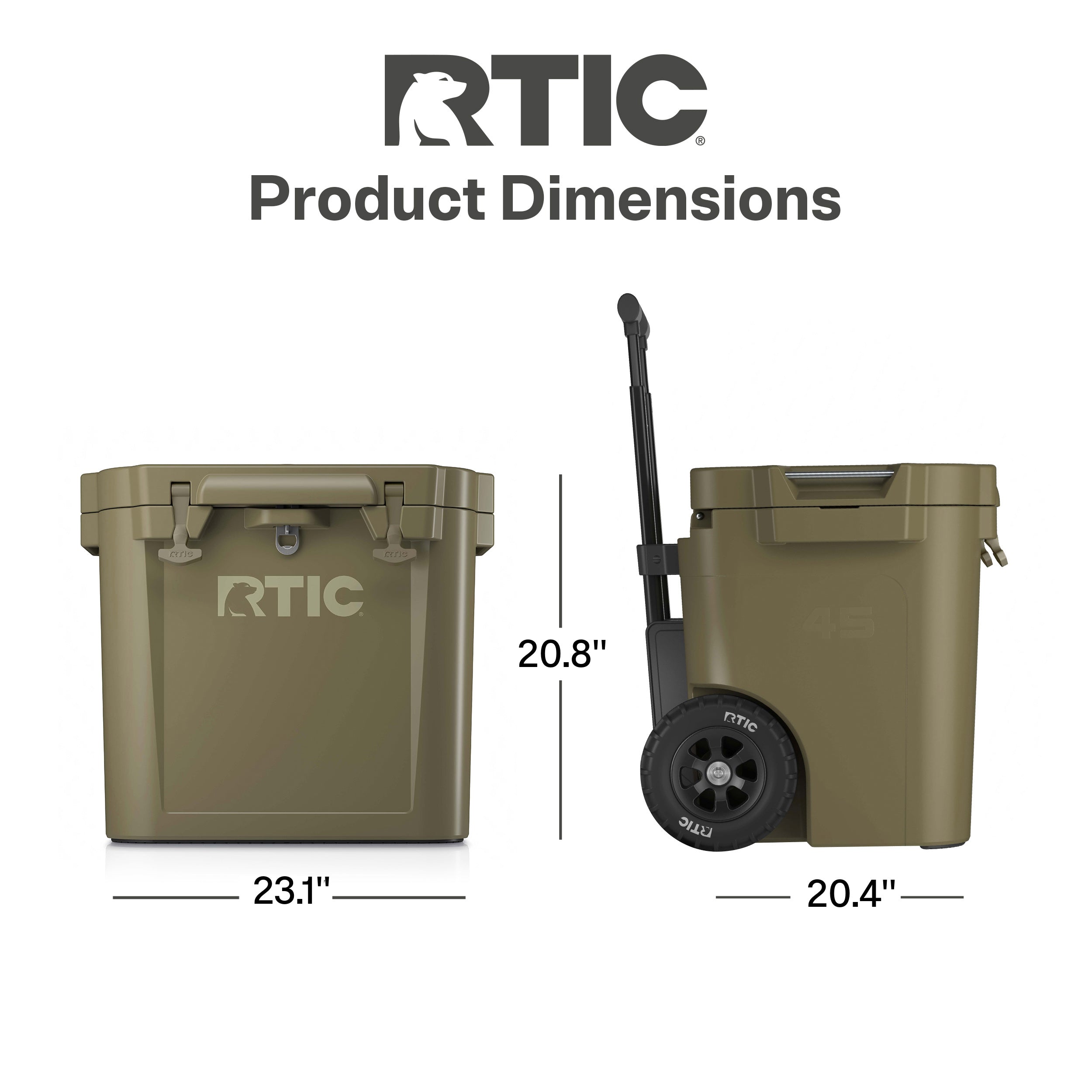 45 QT Ultra-Tough Wheeled Cooler #007SD